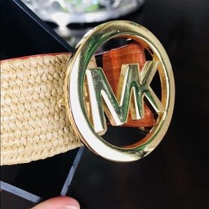Michael Kors leather logo belt